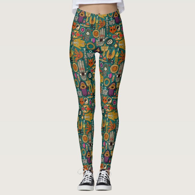 TALISMANS leggings verts viridiens (Devant)