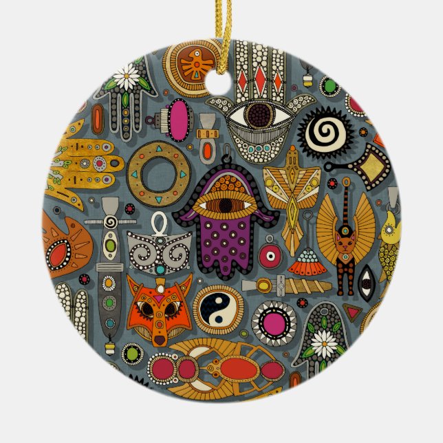 talismans slate ceramic ornament (Front)