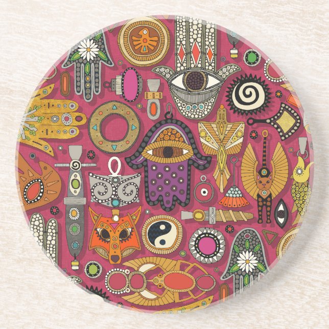 talismans viva magenta coaster (Front)