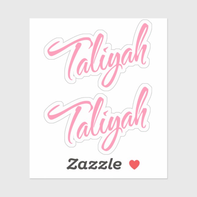 Taliyah name pink cursive x2 (Sheet)