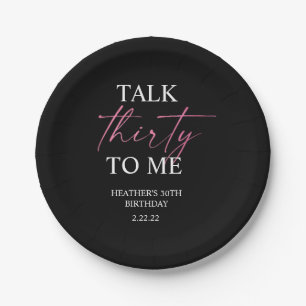 Talk 30 to Me Décor Paper Plate