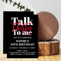Talk 30 To Me Modern 30th Birthday Party