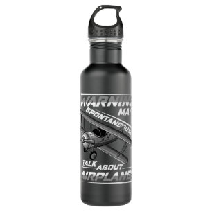 Talk about Airplanes - Funny Pilot and Aviation 710 Ml Water Bottle