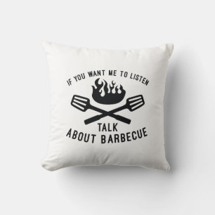Talk About Barbecue Throw Pillow