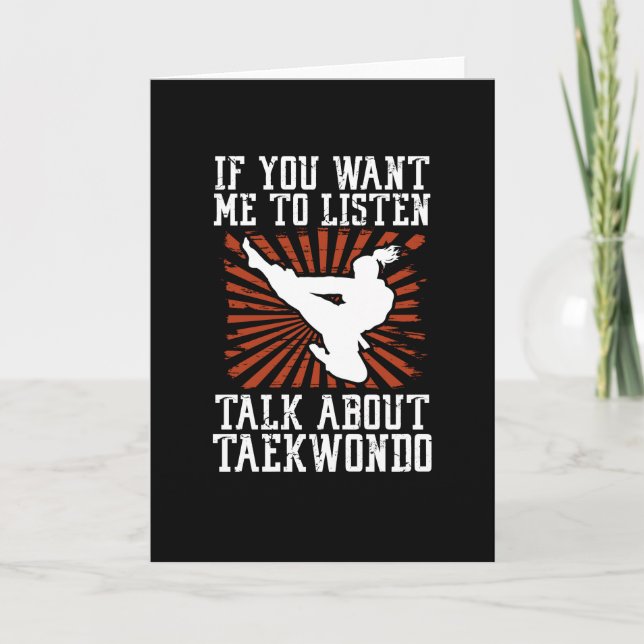 Talk about taekwondo card (Front)