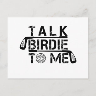 Talk Birdie To Me - Funny Golf Golfer Golfing Gift Postcard
