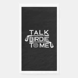 Talk Birdie To Me Funny Golf Golfer Golfing Napkin