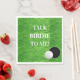 Talk Birdie To Me Golf Lover Celebration Party Napkin