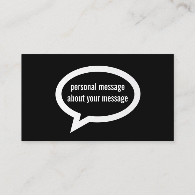 Talk Bubble Business Card (Front)