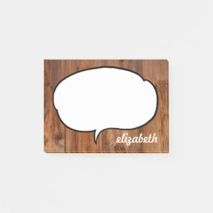Talk Bubble Personalized Name Post-it Notes
