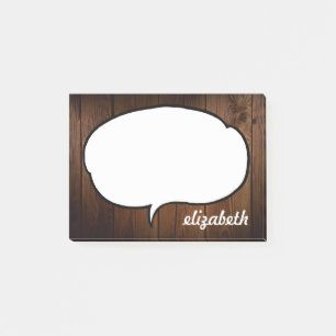 Talk Bubble Personalized Name Post-it Notes