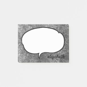Talk Bubble Personalized Name Post-it Notes