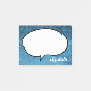 Talk Bubble Personalized Name Post-it Notes