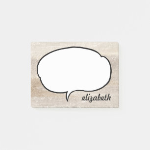 Talk Bubble Personalized Name Post-it Notes
