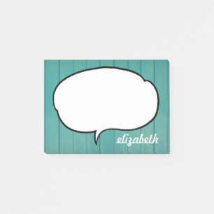 Talk Bubble Personalized Name Post-it Notes