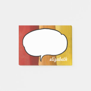 Talk Bubble Personalized Name Post-it Notes