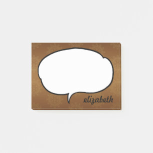 Talk Bubble Personalized Name Post-it Notes