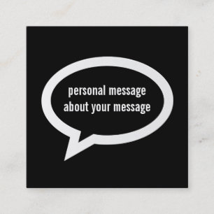 Talk Bubble Square Business Card