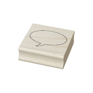 Talk Bubble Wood Art Stamp