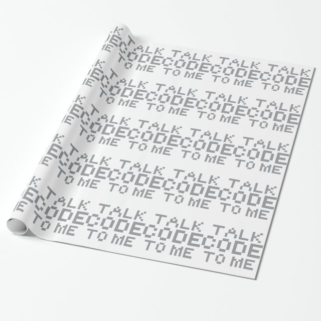 TALK CODE TO ME WRAPPING PAPER (Unrolled)