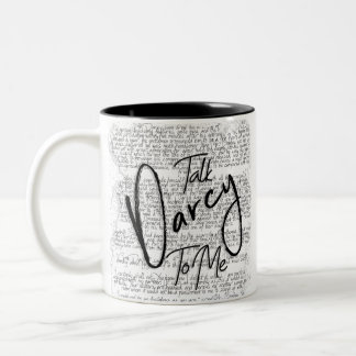 Talk Darcy To Me Two-Tone Coffee Mug