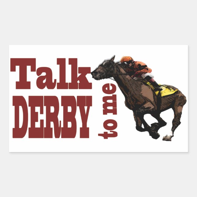 Talk Derby to Me Gifts & Novelties Sticker (Front)