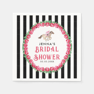 Talk Derby to Me   Horse Race Derby Bridal Shower Napkin