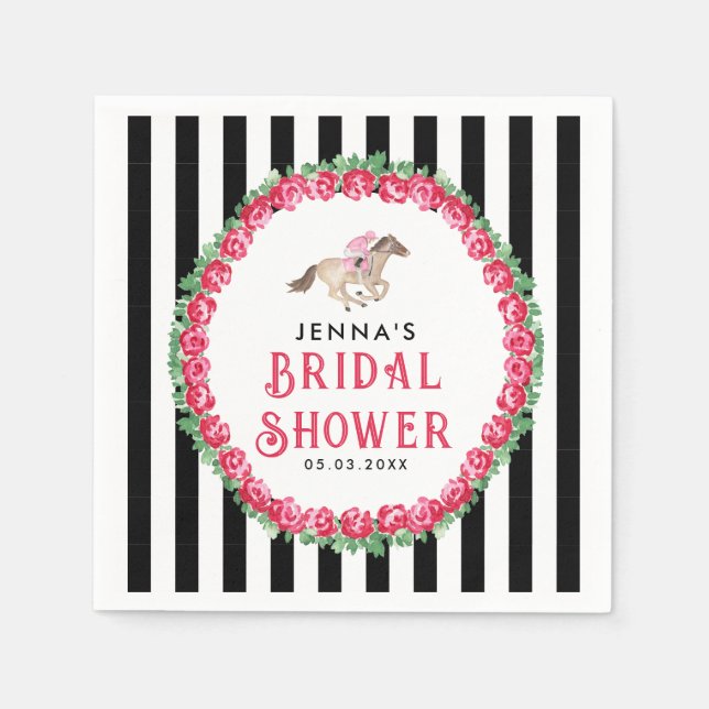 Talk Derby to Me | Horse Race Derby Bridal Shower Napkin (Front)