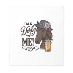 Talk Derby to Me Horse Vintage Engraving Shirt_1 Notepad