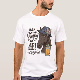 Talk Derby to Me Horse Vintage Engraving Shirt_1 T-Shirt