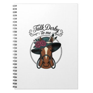 Talk Derby To Me Vintage Horse Hat Design Notebook