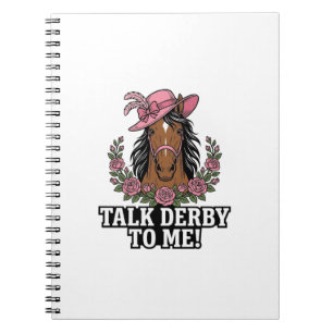 Talk Derby To Me Vintage Horse Rose Derby Design Notebook