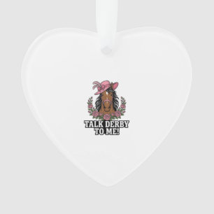 Talk Derby To Me Vintage Horse Rose Derby Design Ornament