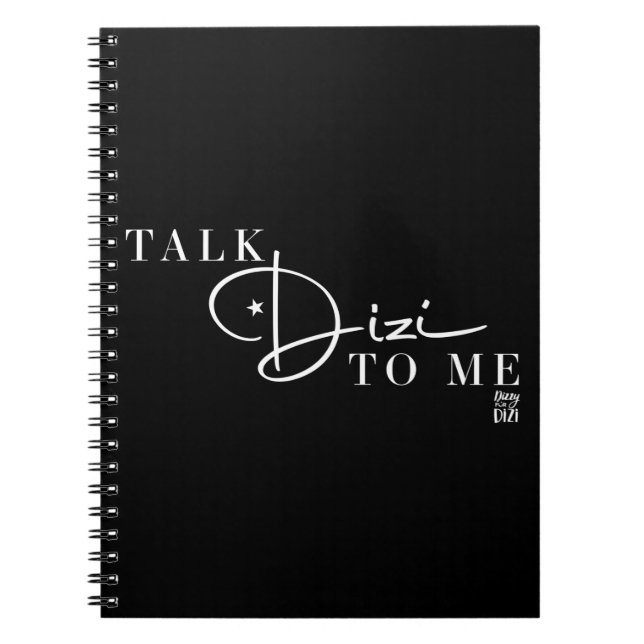 Talk Dizi Script Black Spiral Notebook (Front)