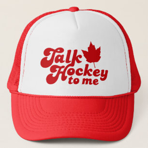 Talk Hockey To Me Trucker Hat