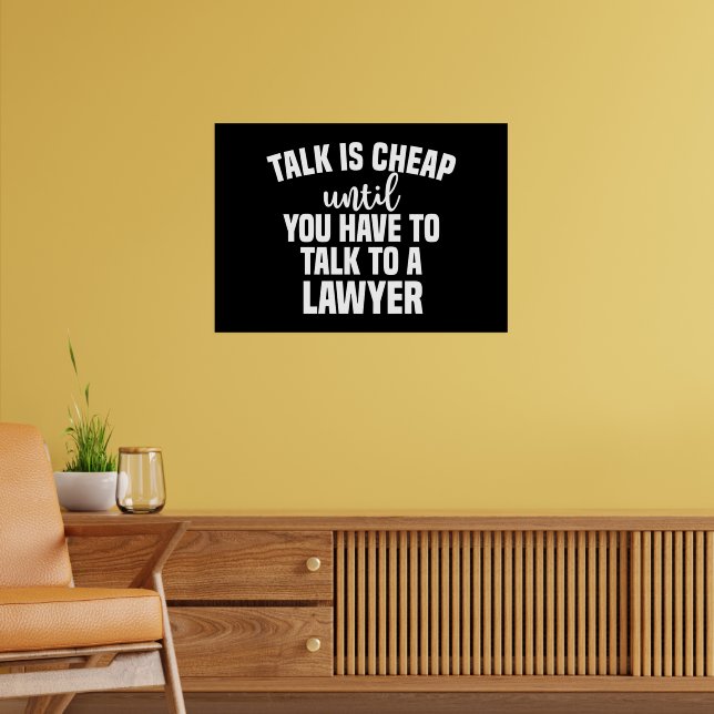 Talk is Cheap Poster (Living Room 2)