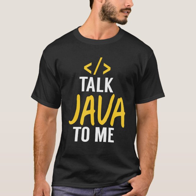 Talk Java - Java Software Developer Code T-Shirt (Front)