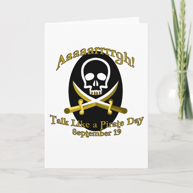 Talk Like a Pirate Day Greeting Card (Front)