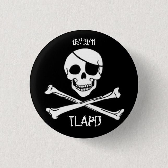 Talk Like a Pirate Day Round Button (Front)