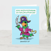 Talk Like a Pirate Day September 19 Parrot Captain