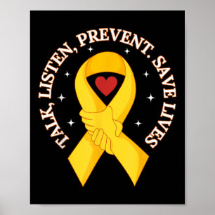 Talk Listen Prevent Save Lives Suicide Prevention  Poster