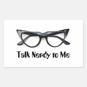 Talk Nerdy + Glasses Sticker