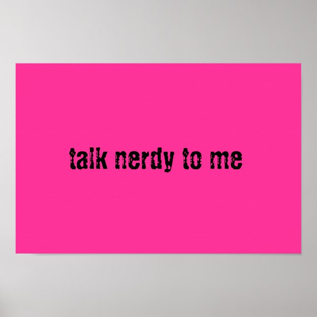 Talk Nerdy Poster (Front)