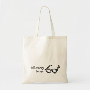 Talk Nerdy to Me! Glasses Funny Vintage Style Tote Bag