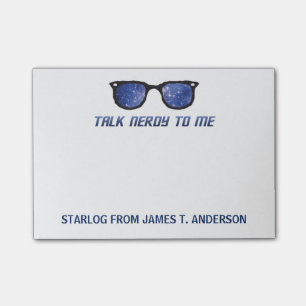 Talk Nerdy To Me Space Stars Custom Notepad