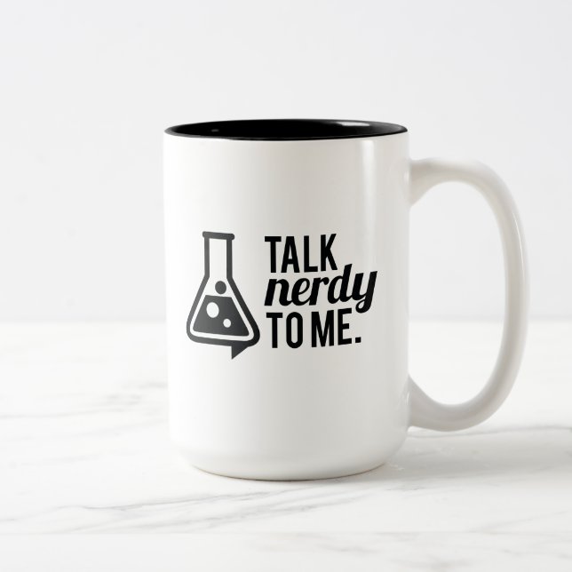Talk Nerdy Two-Tone Coffee Mug (Right)