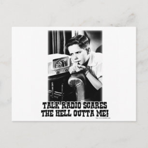 Talk Radio is Scary Postcard