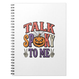 Talk Spooky To Me Vintage Halloween Shirt Design_1 Notebook