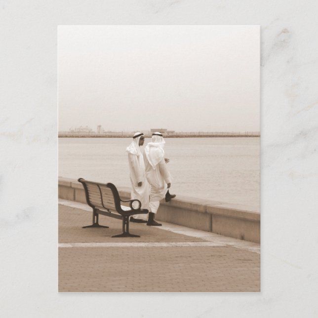 Talk Talk, Men in Dishdasha in Kuwait Postcard (Front)