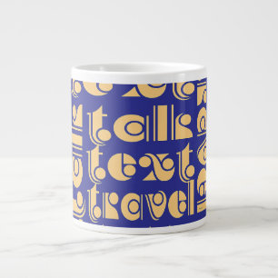 Talk Text Travel Blue Logo Large Coffee Mug